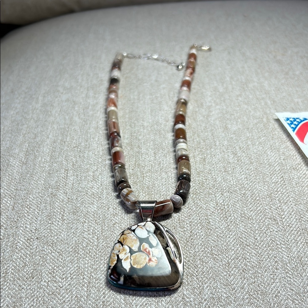 Jay King petrified, wood necklace